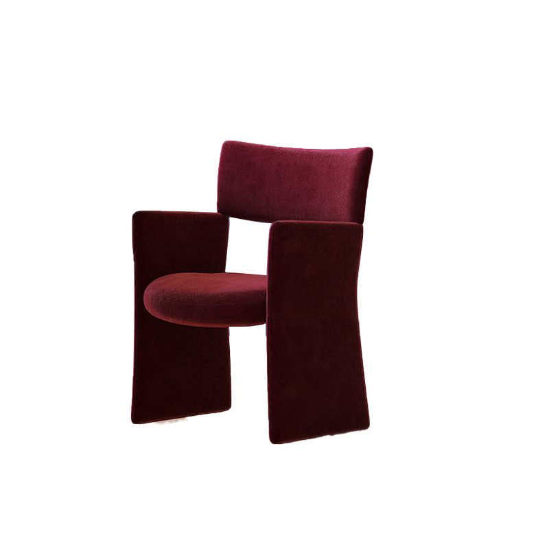 Mid-Century Modern Sled Arm Chair Fixed Back Accent Armchair for Living Room