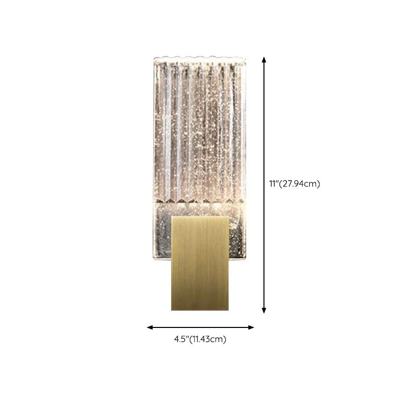 Iron and Crystal Wall Lighting Fixture in Gold LED Post Modern Wall Sconce