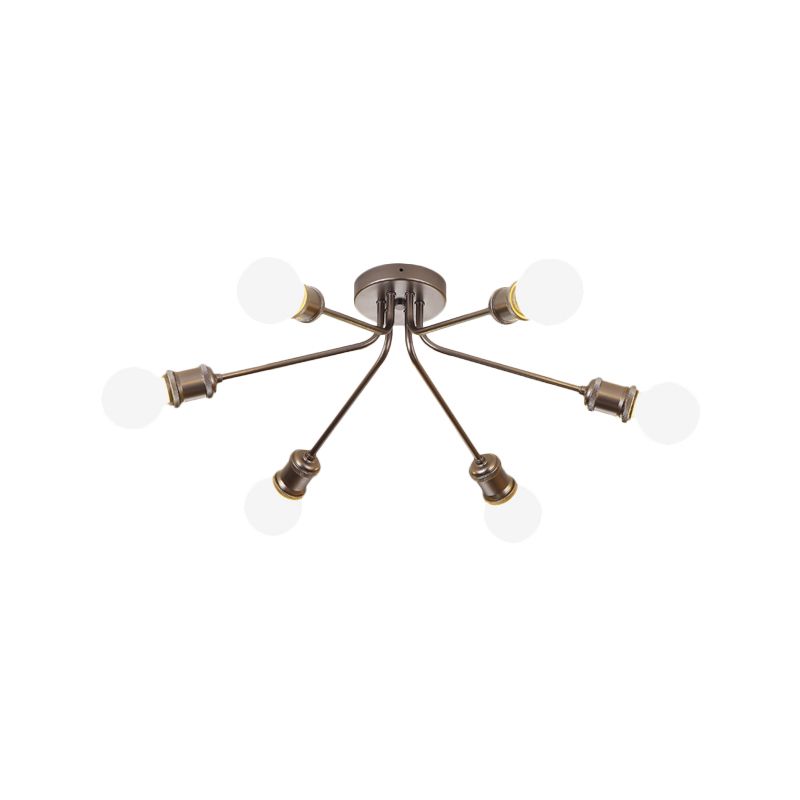 Eleganter Stil halb Flush Deckenleuchte schlanke lineare metallische Deckenlampe für Kinderschlafzimmer