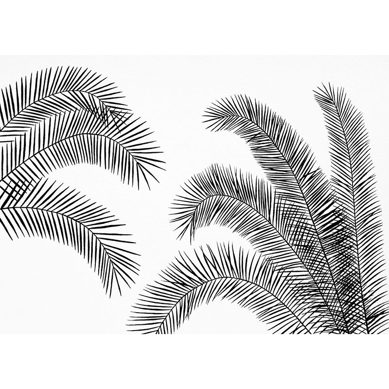 Environmental Illustration Mural Wallpaper Tropical Plants Indoor Wall Mural