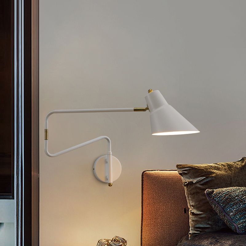 Cone Shape Metal Wall Sconces Modern 1-Light Wall Mount Light Fixture