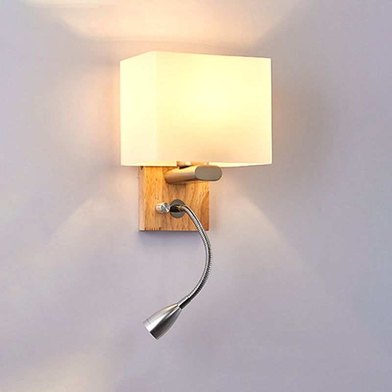 Moderna lámpara rectangular de madera Dispara de pared de pared una lámpara montada en la pared para sala de estar