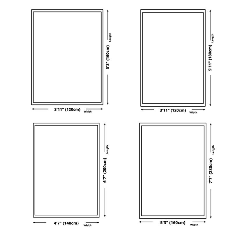 Modern Area Carpet Geometric Print Area Rug Polyester Living Room Carpet with Non-Slip Backing