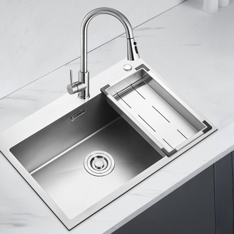 Soundproof Kitchen Sink Overflow Hole Design Drop-In Kitchen Sink with Faucet