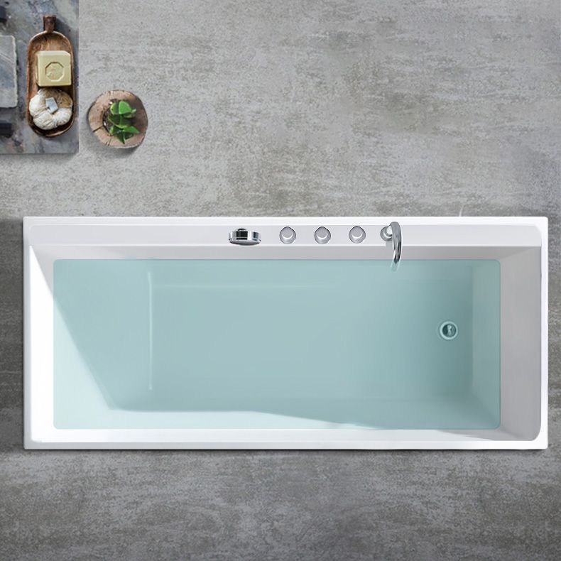 Freestanding Antique Finish Soaking Bathtub Rectangular Modern Bath Tub