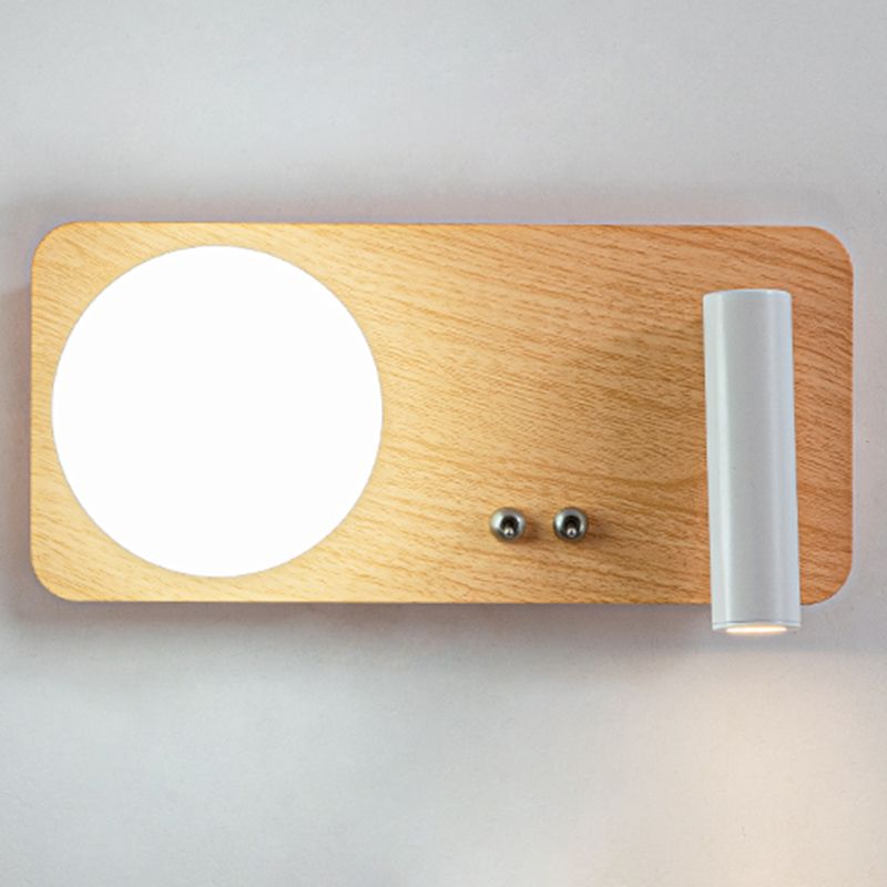 2 luces de lectura geométrica de la iluminación de pared de estilo moderno lámpara montada en la pared en marrón