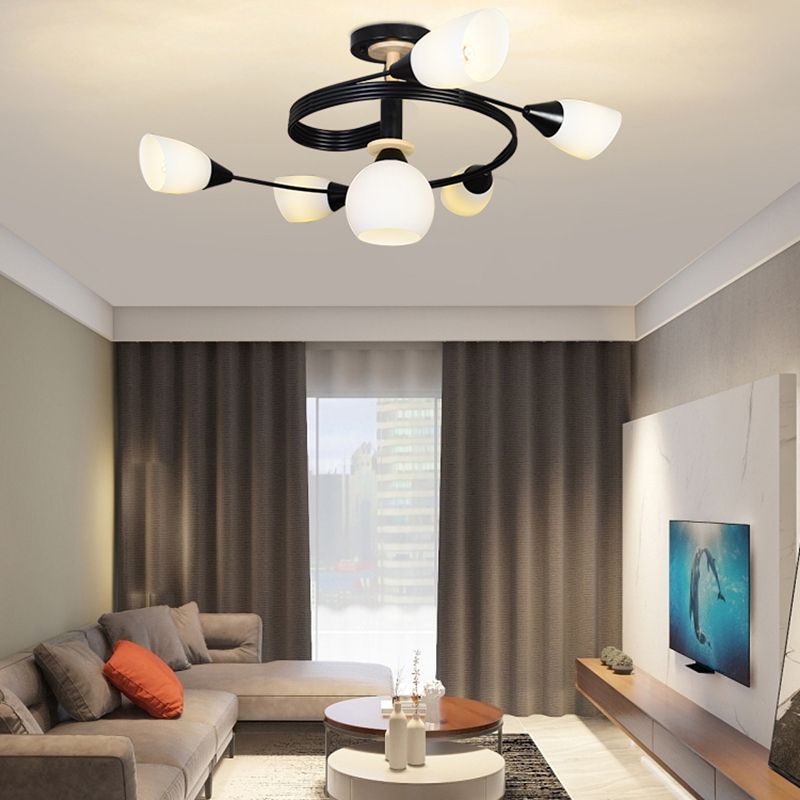 Nordic Style Metal Ceiling Light Ball Shape Ceiling Lamp for Bedroom