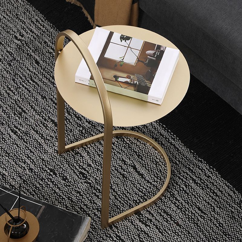 Contemporary Bedside Cabinet Metal Accent Table Nightstand with 1 Shelf ,24" Tall