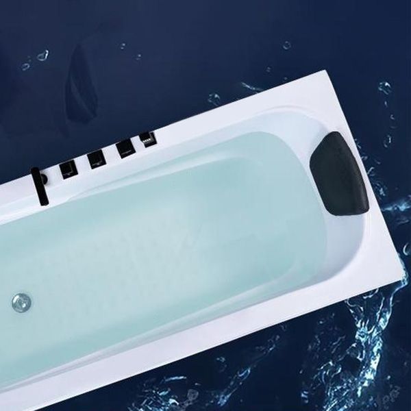 Modern 27.56-inch Wide Acrylic Tub Soaking Back to Wall Bathtub