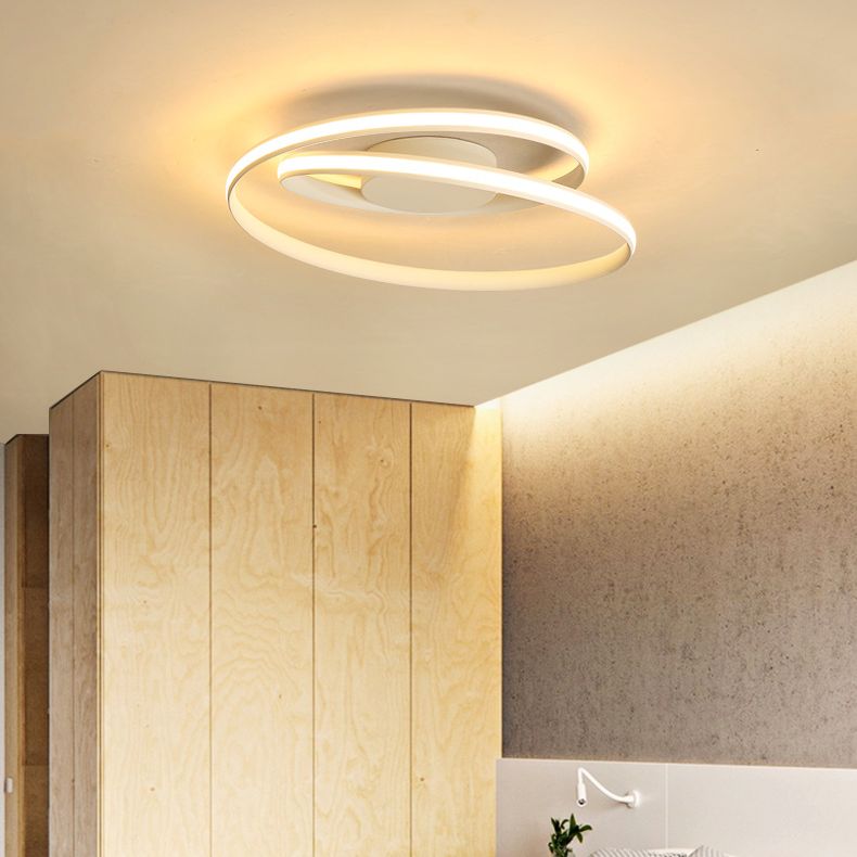 Twist Living Room Ceiling Light Fixture Metal LED Simplicity Close to Ceiling Lighting
