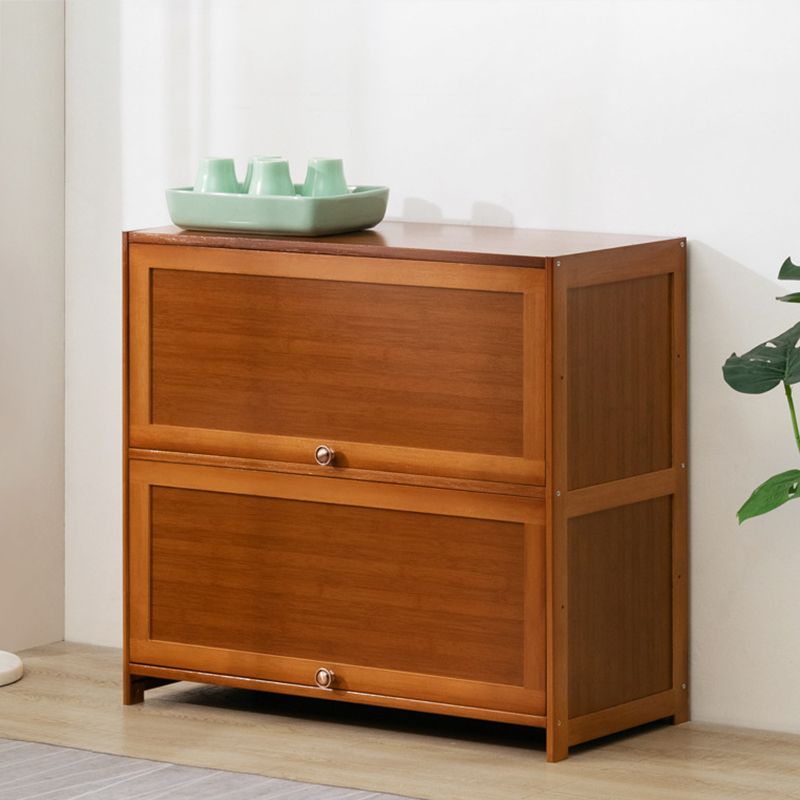 Contemporary Bamboo Barrister Bookcase Doors Included Bookcase for Home Office