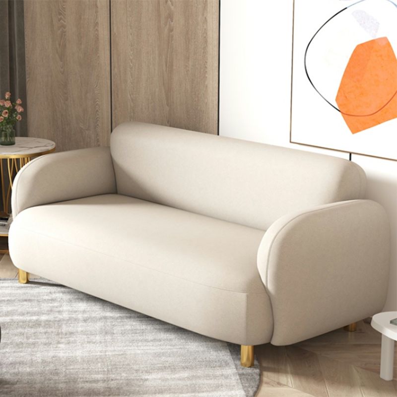 Mid-Century Modern 27.56"H Faux Leather Sofa Tight Back Settee for Living Room