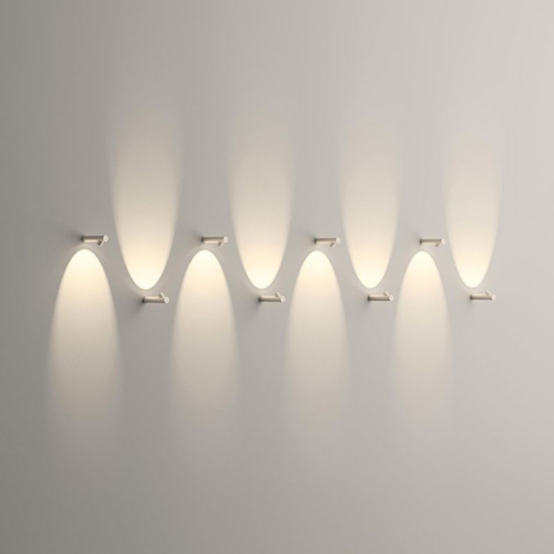 Modernism Style Single Wall Mounted Sconce Unique Wall Light in Black/White Finish