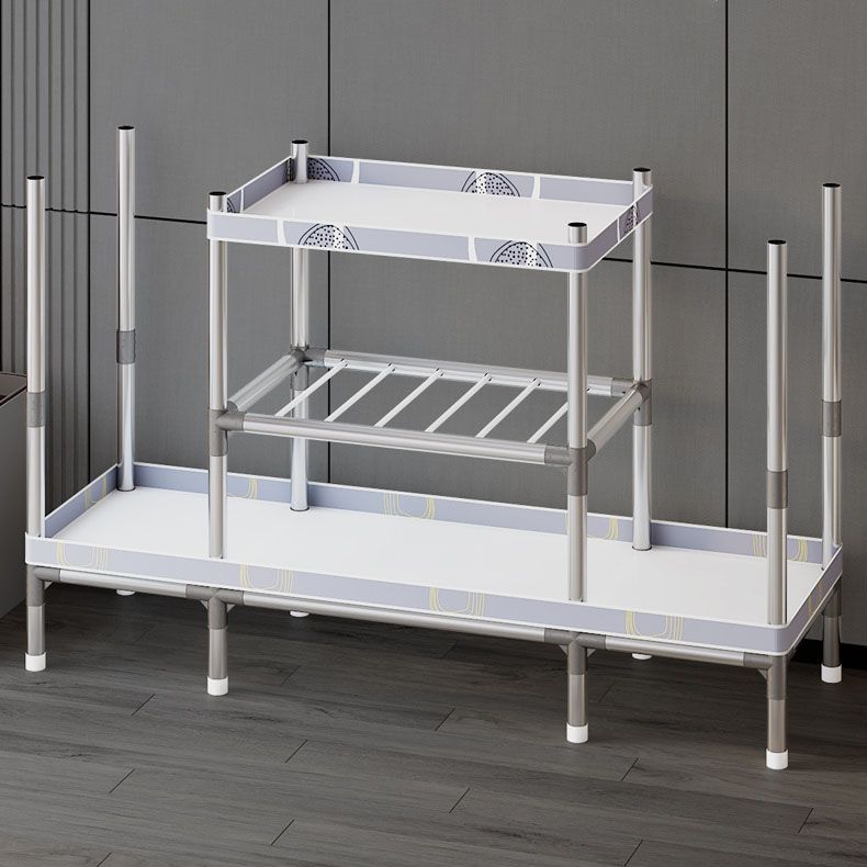 Modern Cabinet with Garment Rod Metal Storage Cabinet for Bedroom