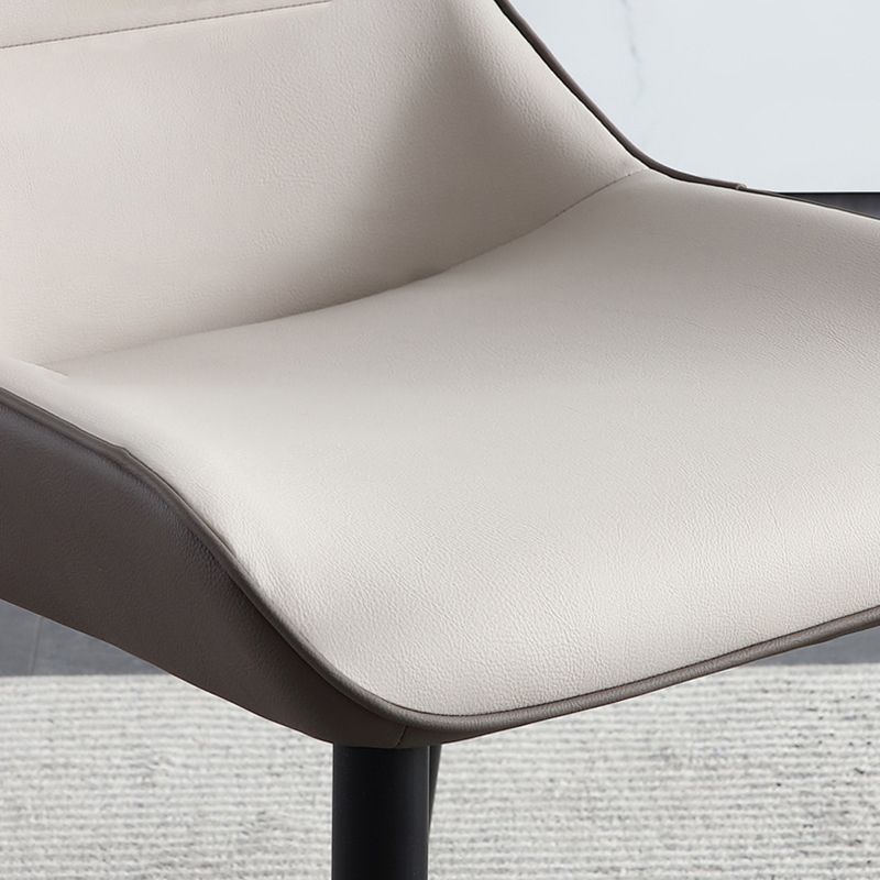 Industrial Faux Leather Dining Chairs Wingback Arm Side Chair for Kitchen