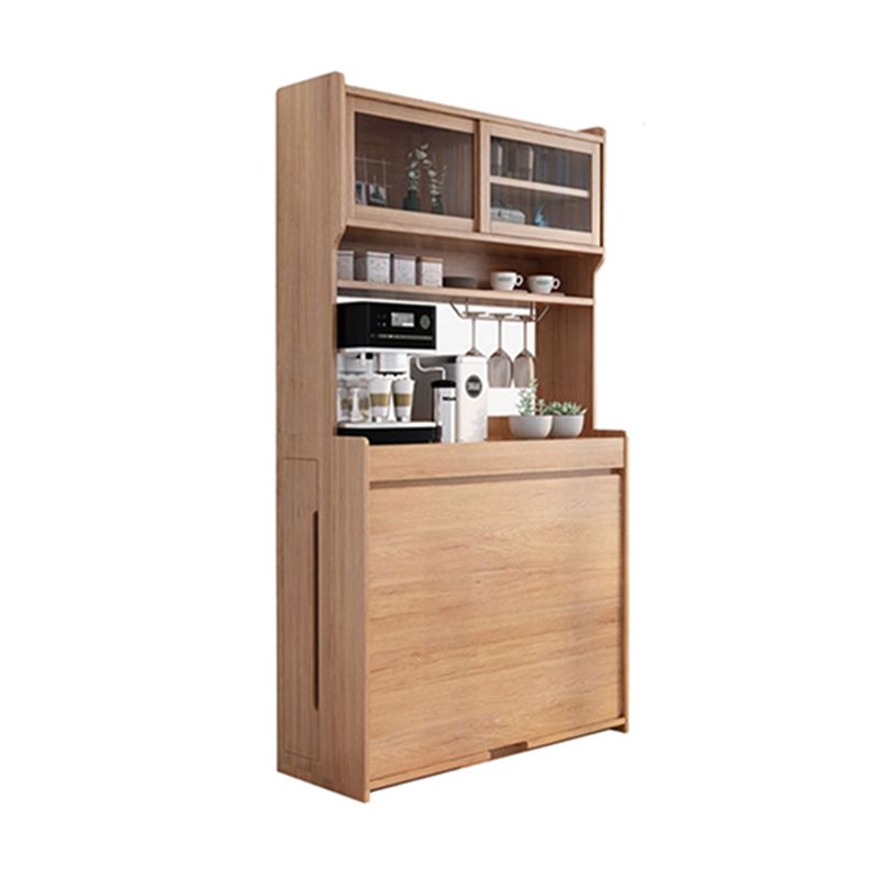 Rectangle Folding Dining Table Wood Dining Table with Storage Base