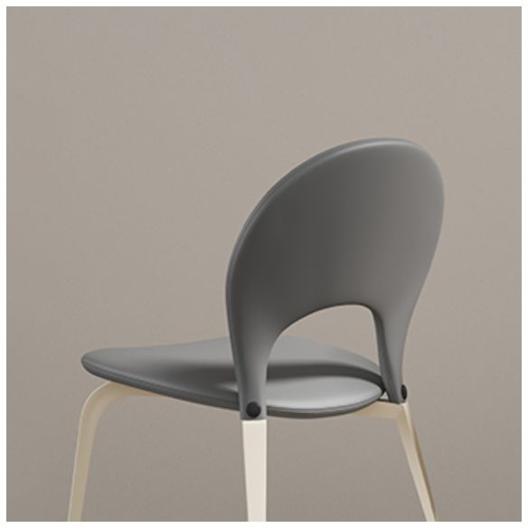 White Legs Contemporary Upholstered Dining Room Chair for Home