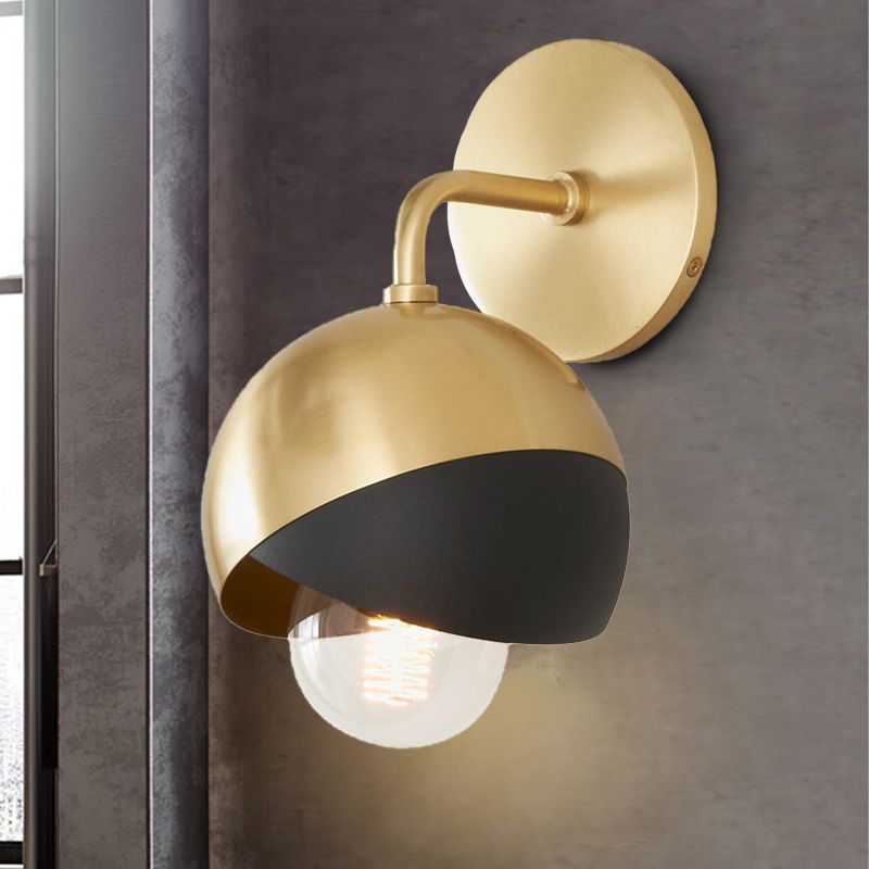 Metal Global Sconce Lightture Modern 1 Light LED Gold Murd Gold Wall pour la salle d'étude