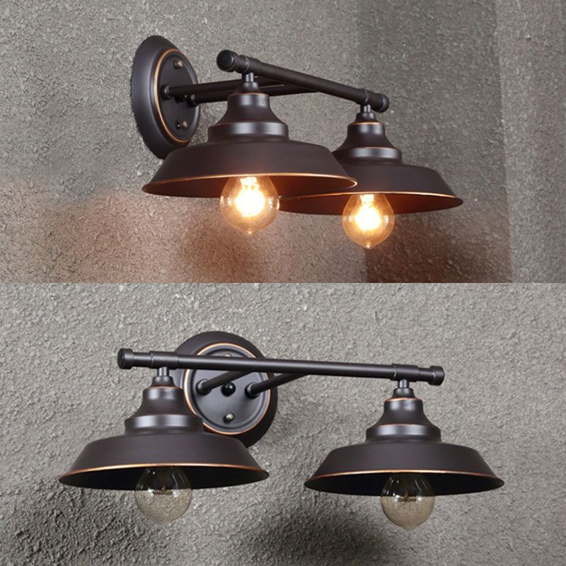 Spresso Barn Barn Wall Donce en luz de pared de hierro retro de estilo retro industrial para el baño