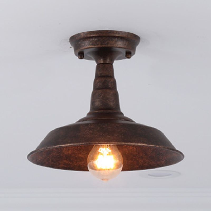 Industriële schuur semi-flush mount licht metaal semi-spoel plafondmontage licht