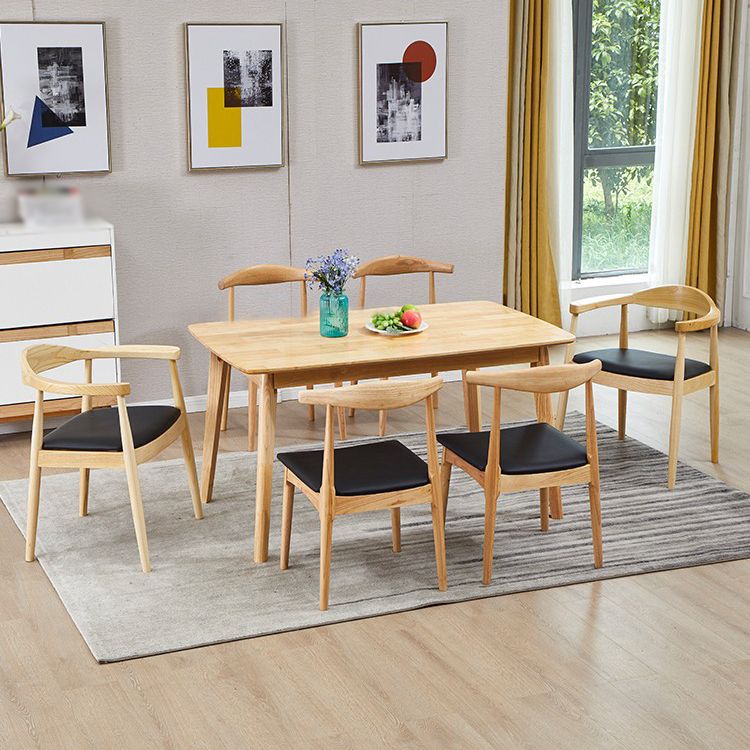 Scandinavian Style Wood Dining Chairs Open Back Dining Side Chair Home Side Chair
