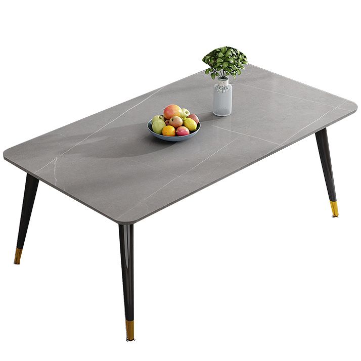 Glam Style Furniture Rectangle Stone Dining Room Table for Kitchen