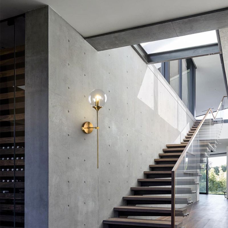 1 luminaire luminaire mural en verre lumineux moderne lumières suspendues murales mondiales pour chambre à coucher