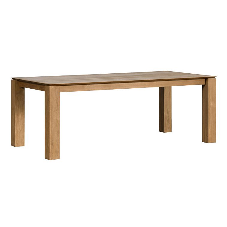 Rectangle Pine Solid Wood Table Modern Dining Table with 4 Legs for Restaurant Living Room