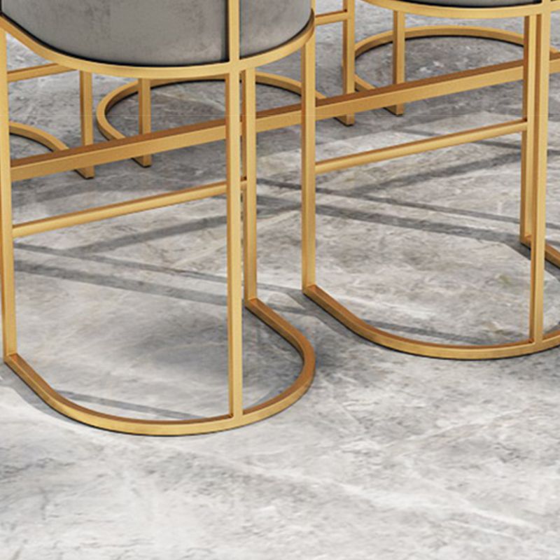 Nordic Style Low Back Bucket Stools for Home Upholstered Fabric Stools