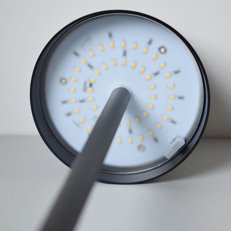 Lampe de table en métal avec commande tactile, lumière de table de cylindre pour le bureau