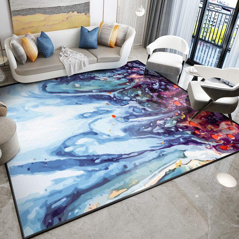 Dazzling Modern Rug Multicolor Abstract Print Rug Non-Slip Machine Washable Stain Resistant Rug for Drawing Room