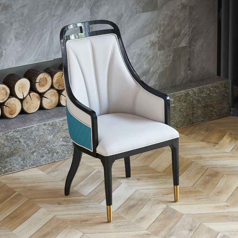 Modern Simple Arm Chair Wooden Frame Dining Arm Chair for Living Room
