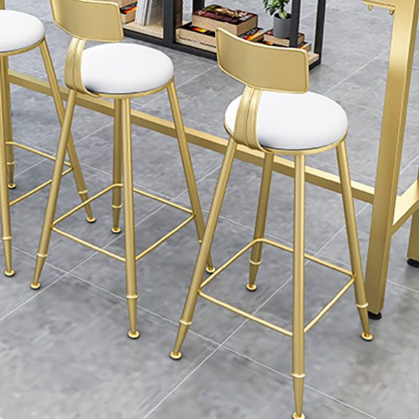 Glam 1/2/5 Pieces Bar Table Set Rectangle Bar Table with Metal High Stools for Home