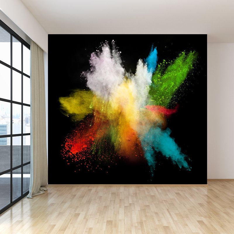 Whole Bursting Powder Wallpaper Mural Modern Beautiful Abstract Wall Decor in Multi-Color