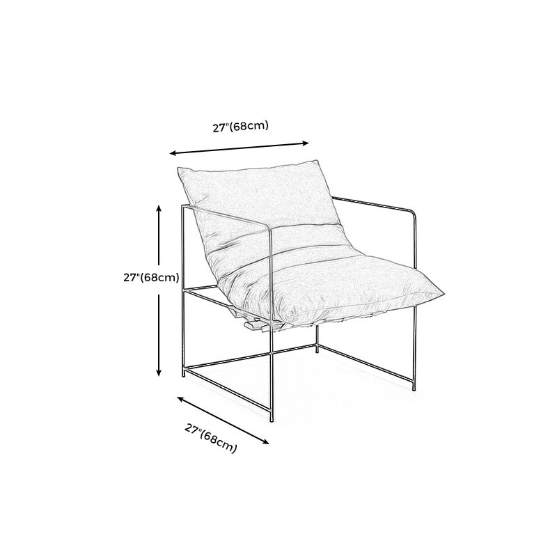 Arm Chair 26.77" L x 26.77" W x 26.77" H  Accent Armchair with Pillow Back