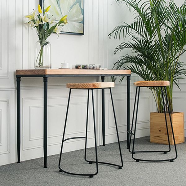 1/2/3 Pieces Industrial Rectangle Pub Table Set Solid Wood Counter Table Set