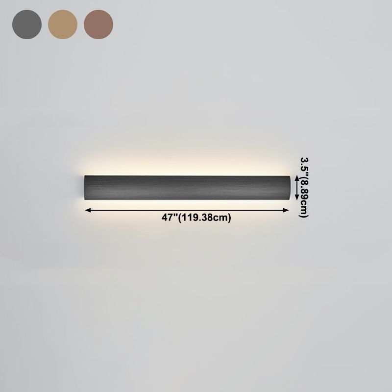 Linear Shape Metal Wall Light Modern Style 1-Light Wall Mounted Lighting