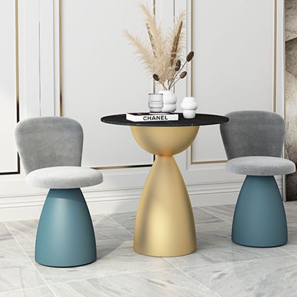 Minimalist Round Shape Sintered Stone Dining Table Standard 27.5 inch Dining Table for Kitchen