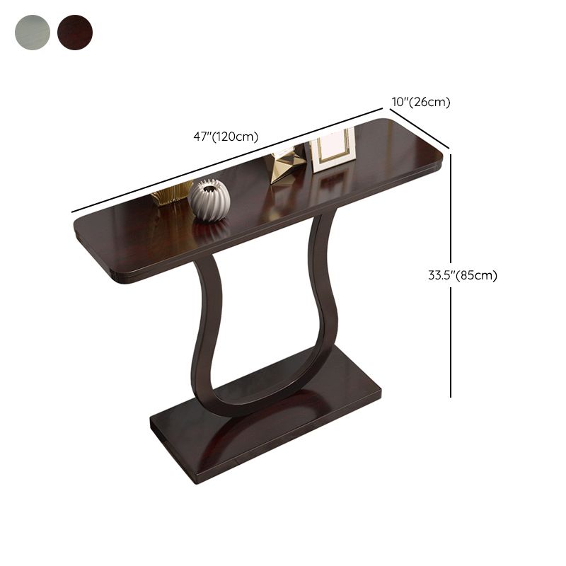 33.46" Tall Console Table 1-shelf Solid Wood Accent Table for Hall