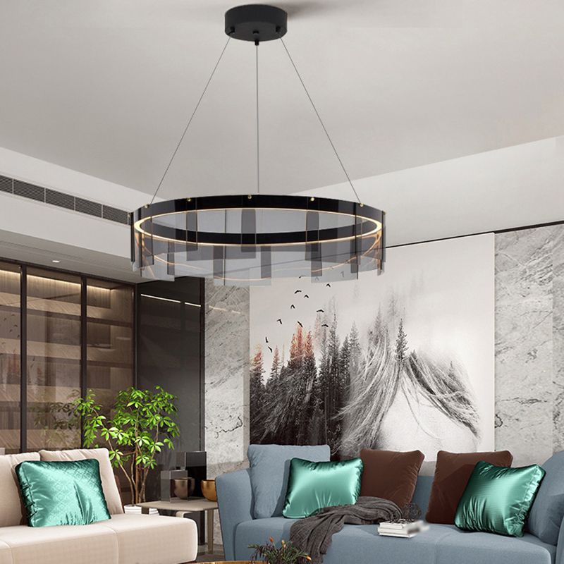 Lampadario a LEDELIE LEDALILE CONTEMPOURIARI NORDICO CHANDANT CIRCULATORI DI GLIGH