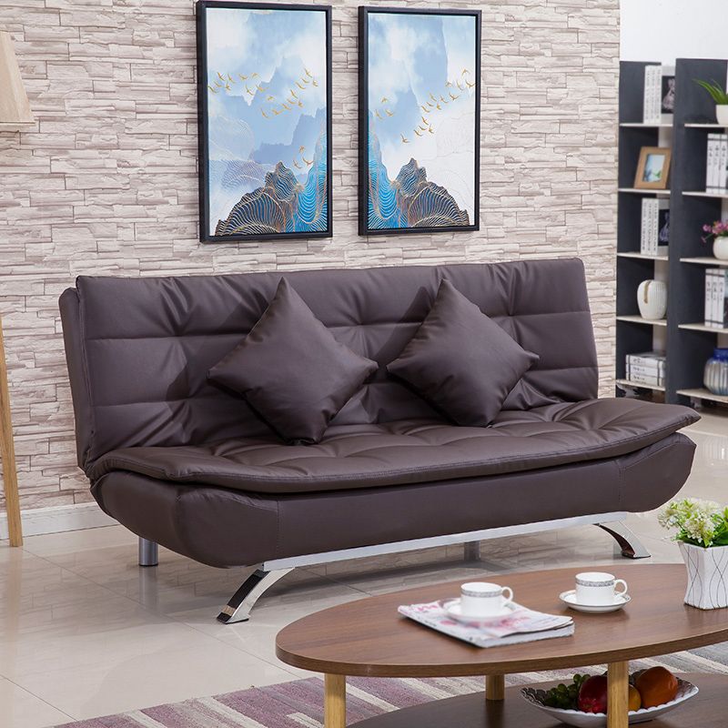 Kunstleder modernes Sofa armloses 33 -Zoll -Sofa für Wohnzimmer