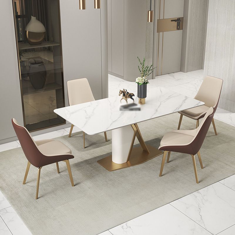 Scandinavian 1/2/3/4/5 Dining Table Set with Chair Sintered Stone Dining Table Set