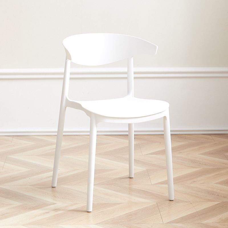 Dining Room Kitchen Dining Chair Open Back Plastic Side Chair
