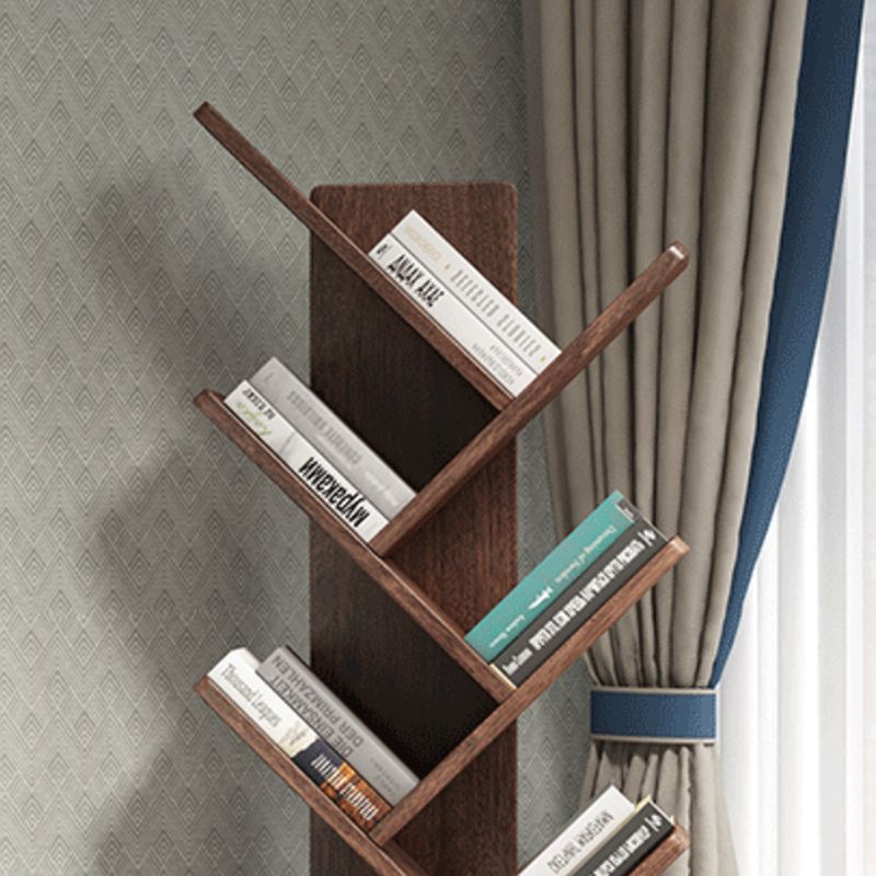 Wooden Standard Bookshelf Scandinavian Open Back Bookcase with Shelves