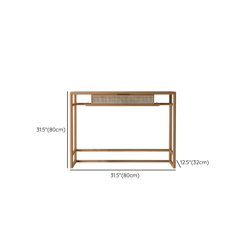 Rectangle Shape Contemporary Console Table Natural/Brown Ash Console Sofa Table