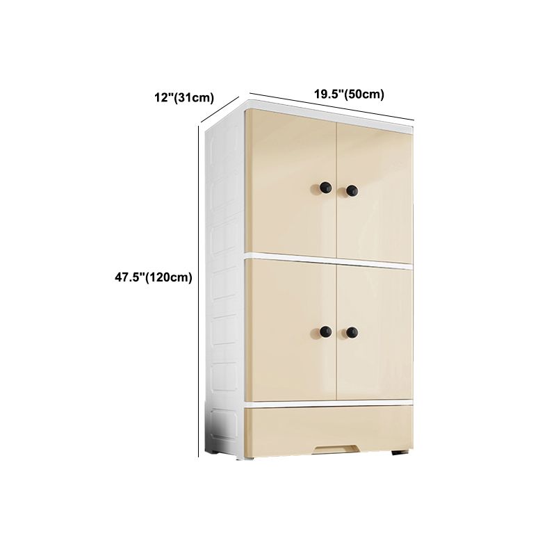 Contemporary Wardrobe Armoire Plastic Wardrobe Closet with Legs