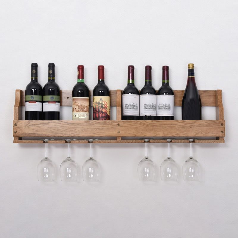 Wood Modern Wine Rack 4.8"Wx9.4"H 12-Bottle Wine Racks for Living Room