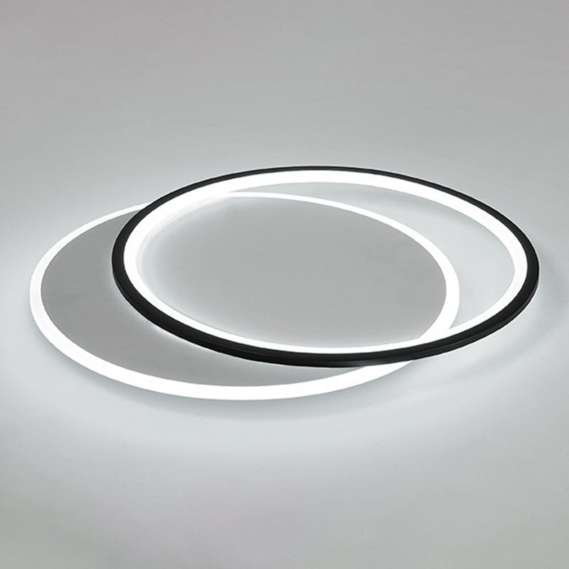 LED Modernism Ceiling Light Black Flush Mount Lighting for Hallway