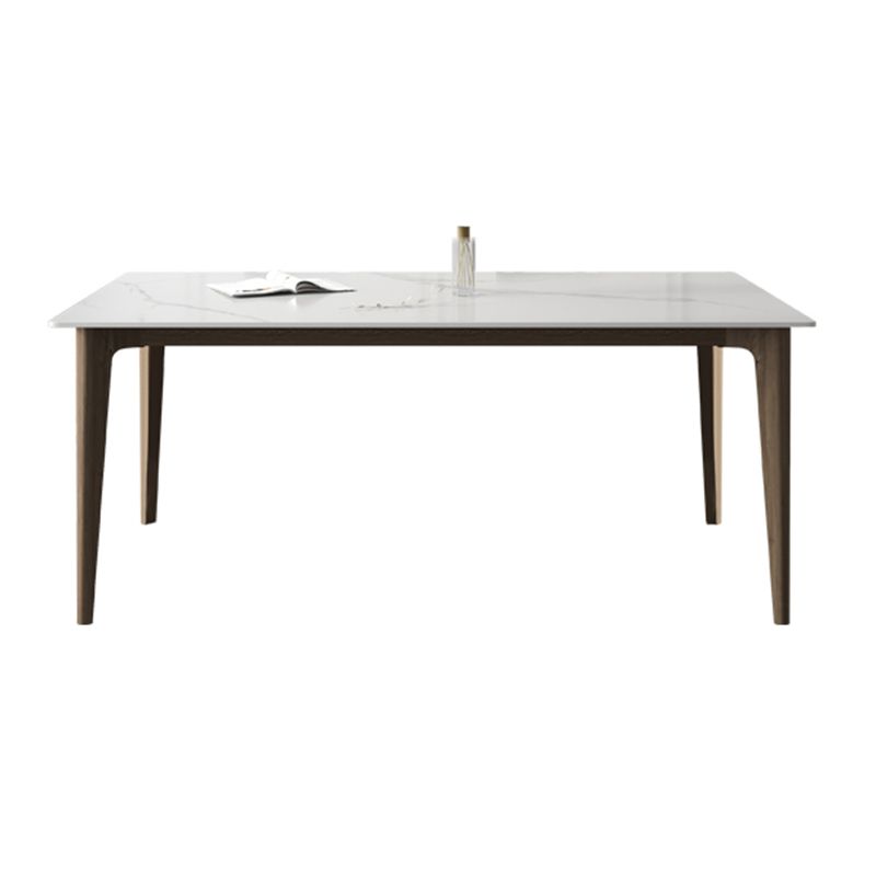 Modern 1/4/5/7 Pieces Furniture Stone Rectangle Dining Table Set in White