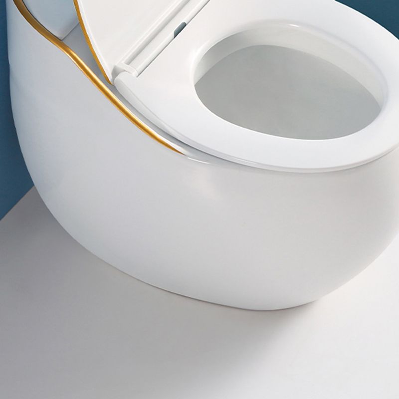 Contemporary Flush Toilet Floor Mounted Siphon Jet Porcelain Toilet